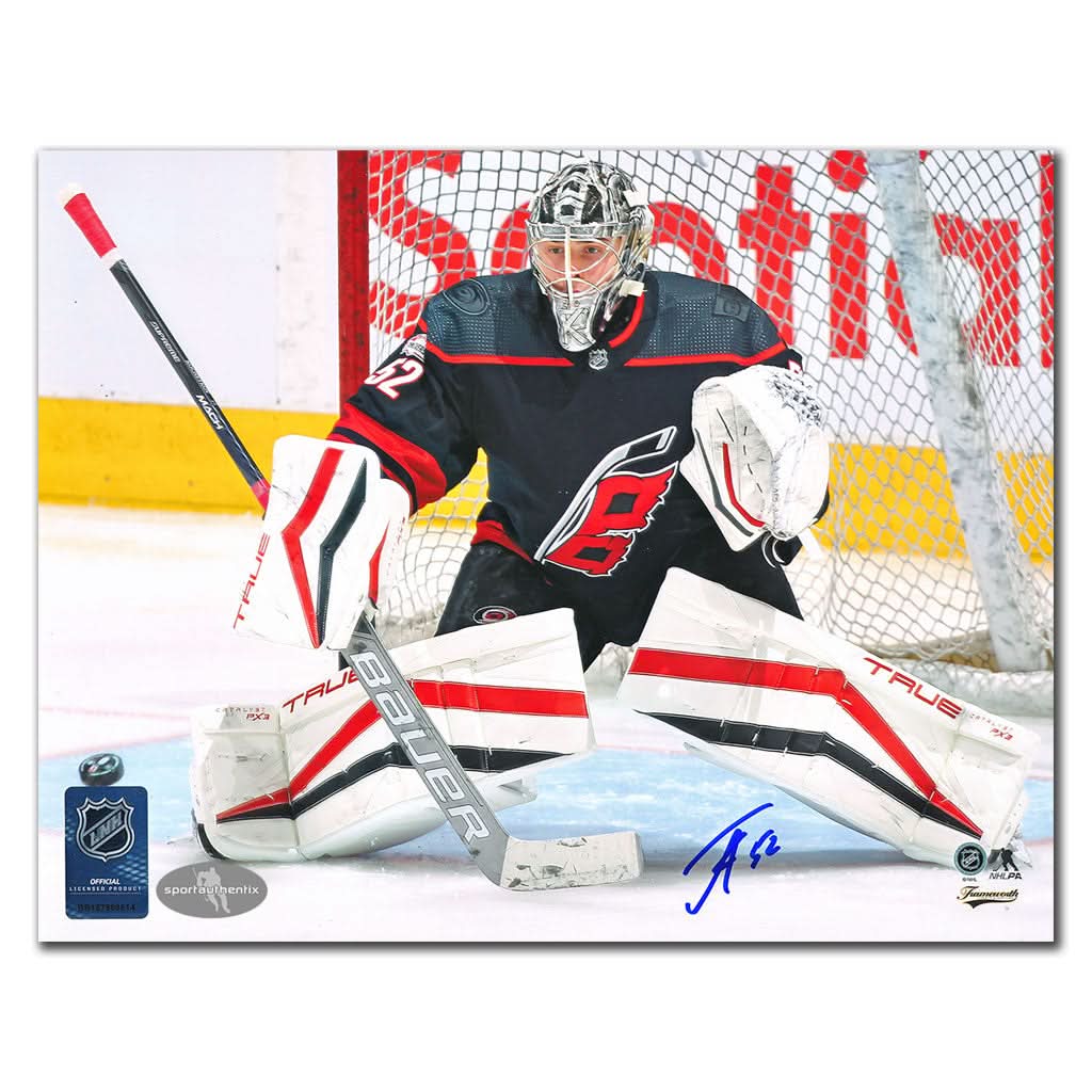 Authentic Pyotr Kochetkov Carolina Hurricanes BIG SAVE Autographed 8x10 - SportAuthentix