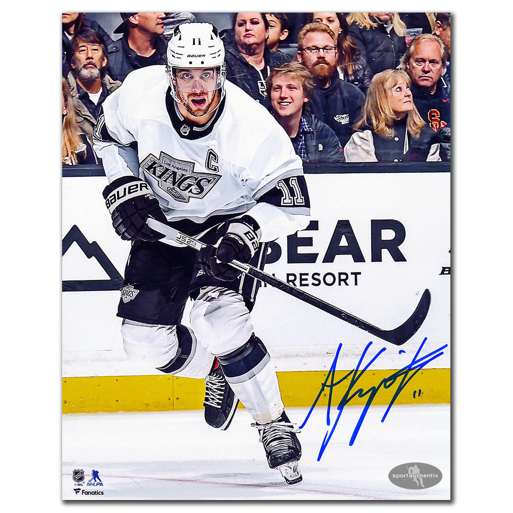 Maillot blanc dédicacé Anze Kopitar Los Angeles Kings 8x10