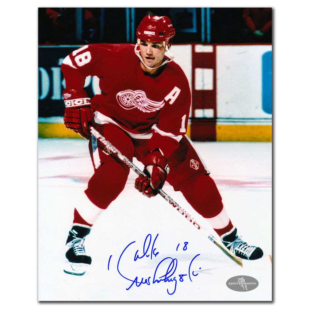 Mike Krushelnyski Red Wings de Détroit dédicacé 8x10
