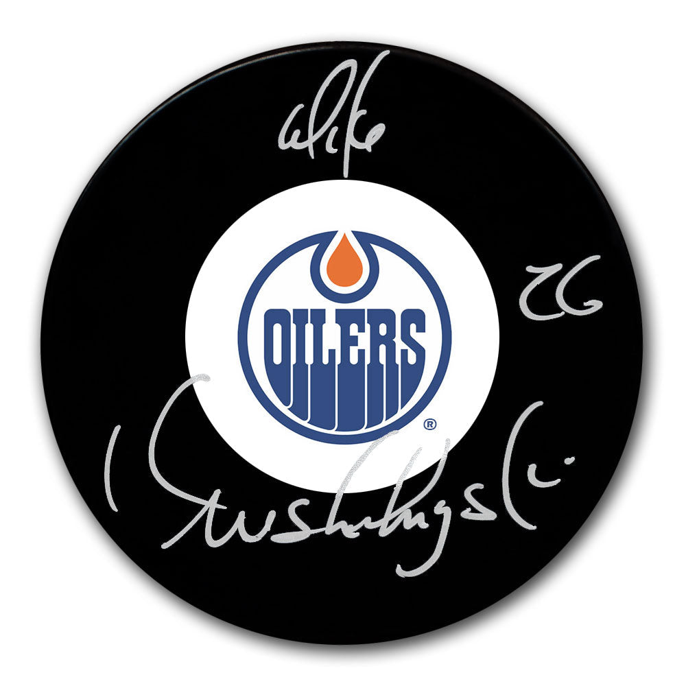 Mike Krushelnyski Edmonton Oilers Autographed Puck - Sport Authentix Inc