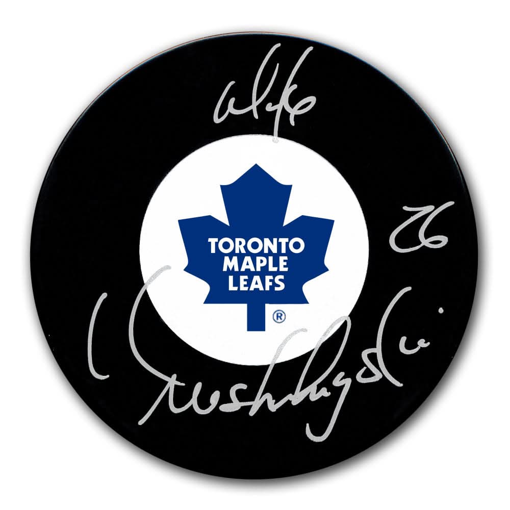 Authentic Mike Krushelnyski Toronto Maple Leafs Autographed Puck - SportAuthentix