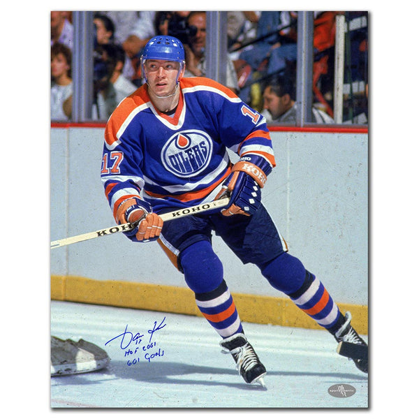 Jari Kurri Autographed Edmonton Oilers 16x20 Photo - 601 Goals