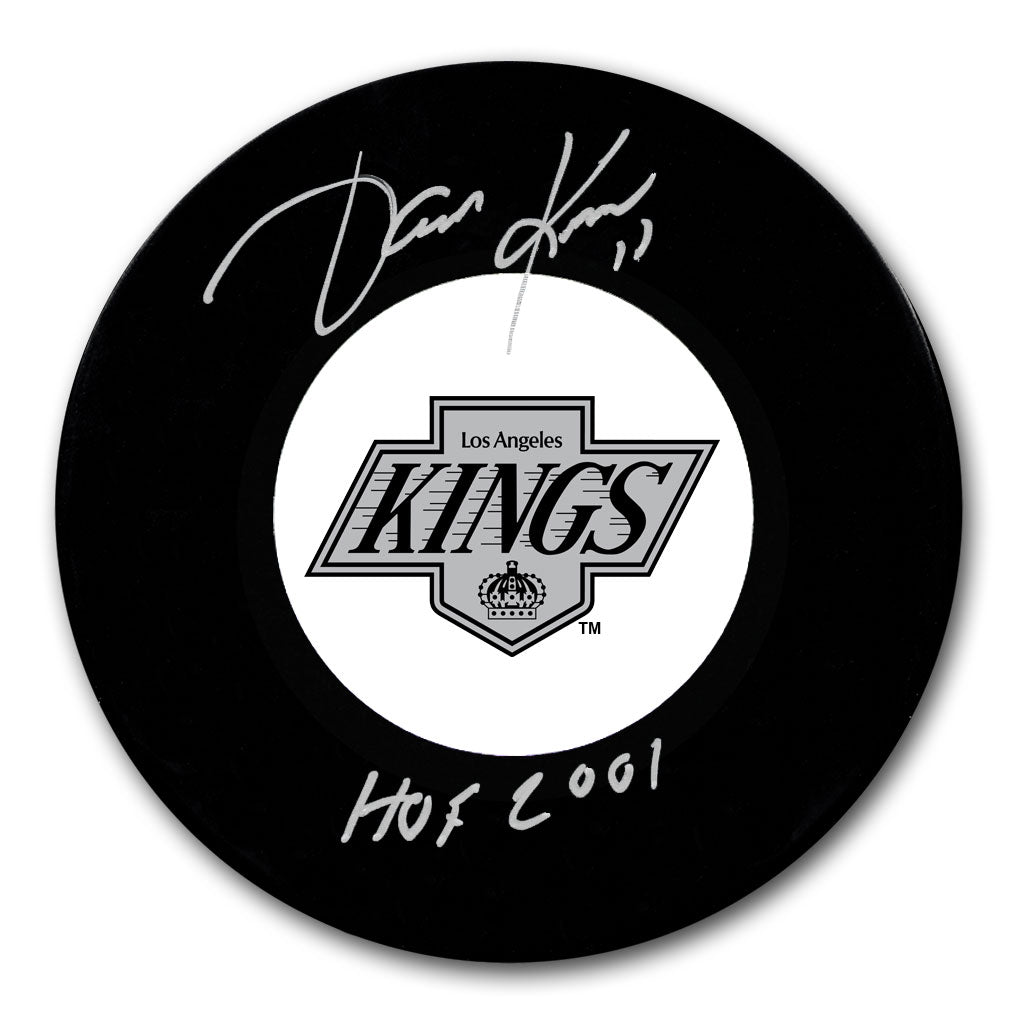 Jari Kurri autographed Los Angeles Kings hockey puck with HOF 2001 inscription