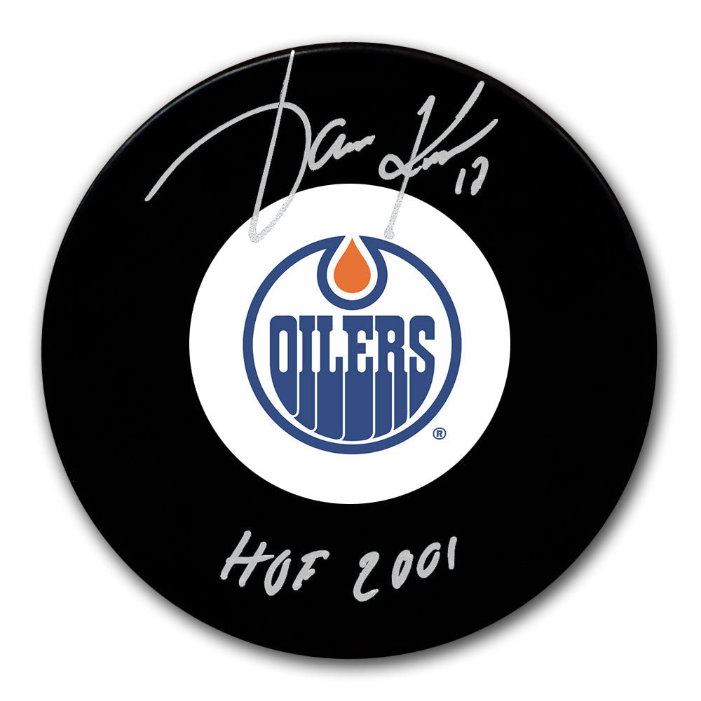 Jari Kurri Rondelle autographiée HOF des Oilers d'Edmonton