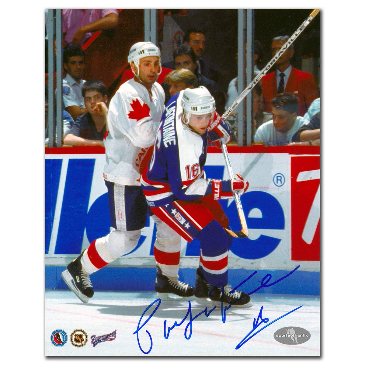 Pat Lafontaine Team USA 1991 Canada Cup Autographed 8x10 - Sport Authentix Inc