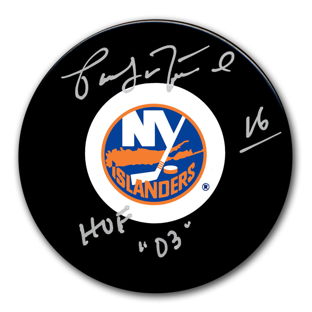 Pat LaFontaine New York Islanders HOF Autographed Puck