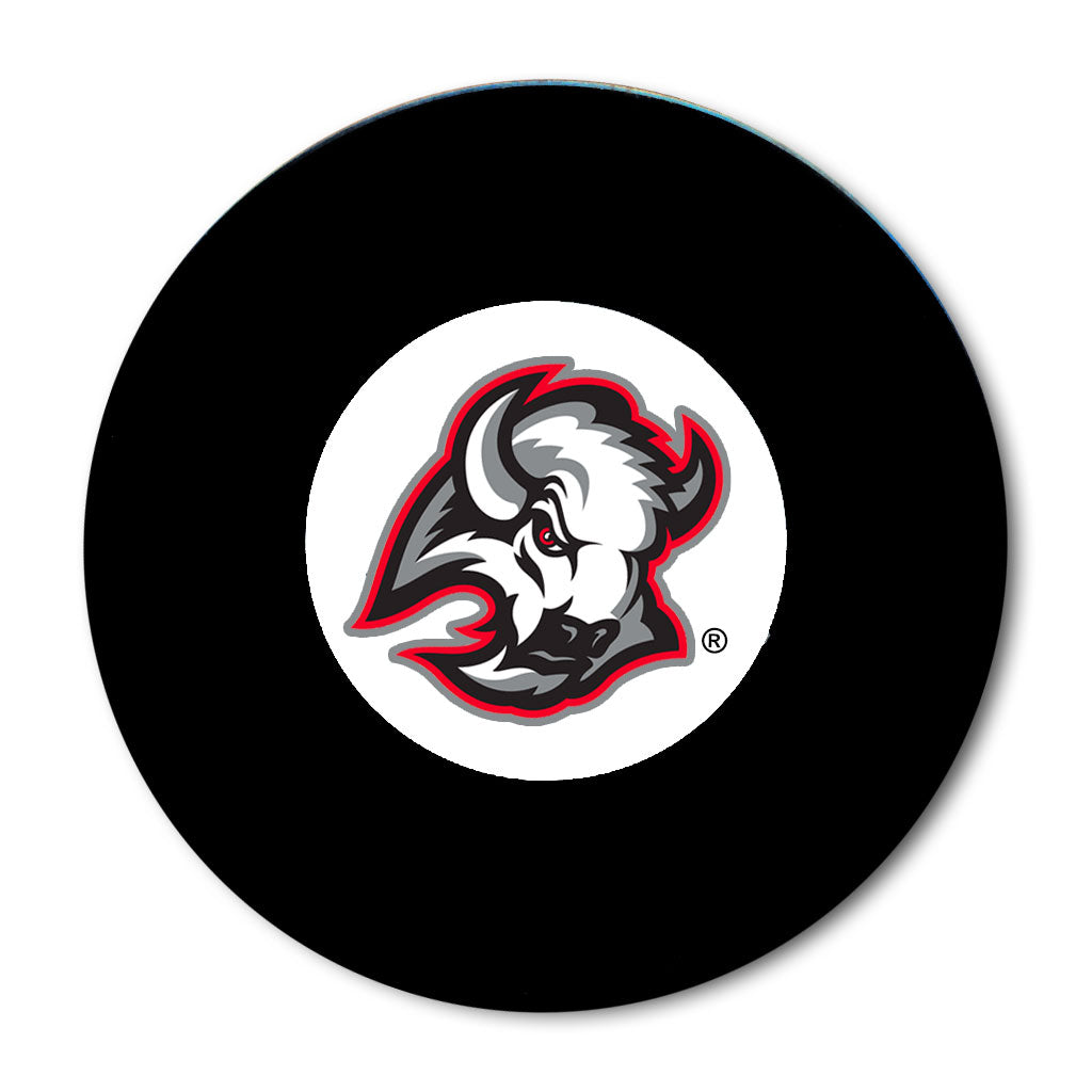 Buffalo Sabres buffalo head logo hockey puck for Pat LaFontaine autograph pre-order