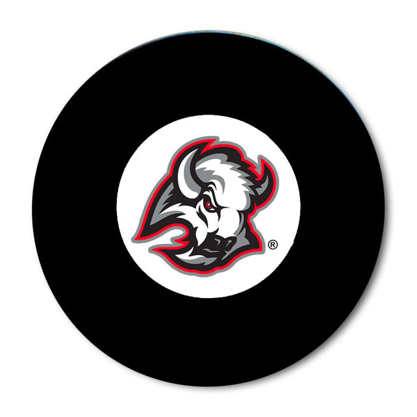 Buffalo Sabres buffalo head logo hockey puck for Pat LaFontaine autograph pre-order