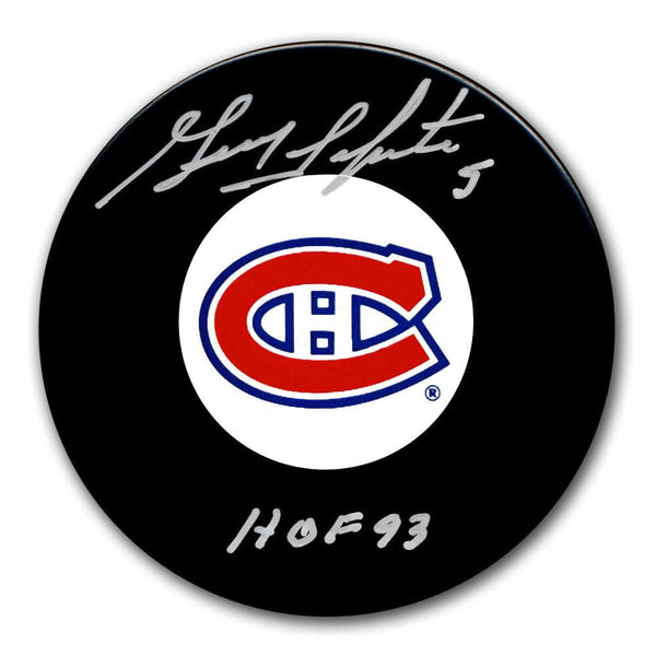 Authentic Guy Lapointe Montreal Canadiens HOF Autographed Puck - SportAuthentix