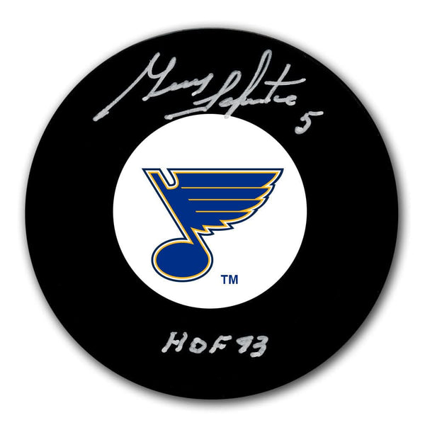 Authentic Guy Lapointe St. Louis Blues HOF Autographed Puck - SportAuthentix
