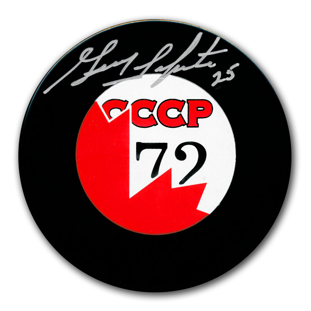 Guy Lapointe Team Canada 1972 Summit Series Autographed Puck