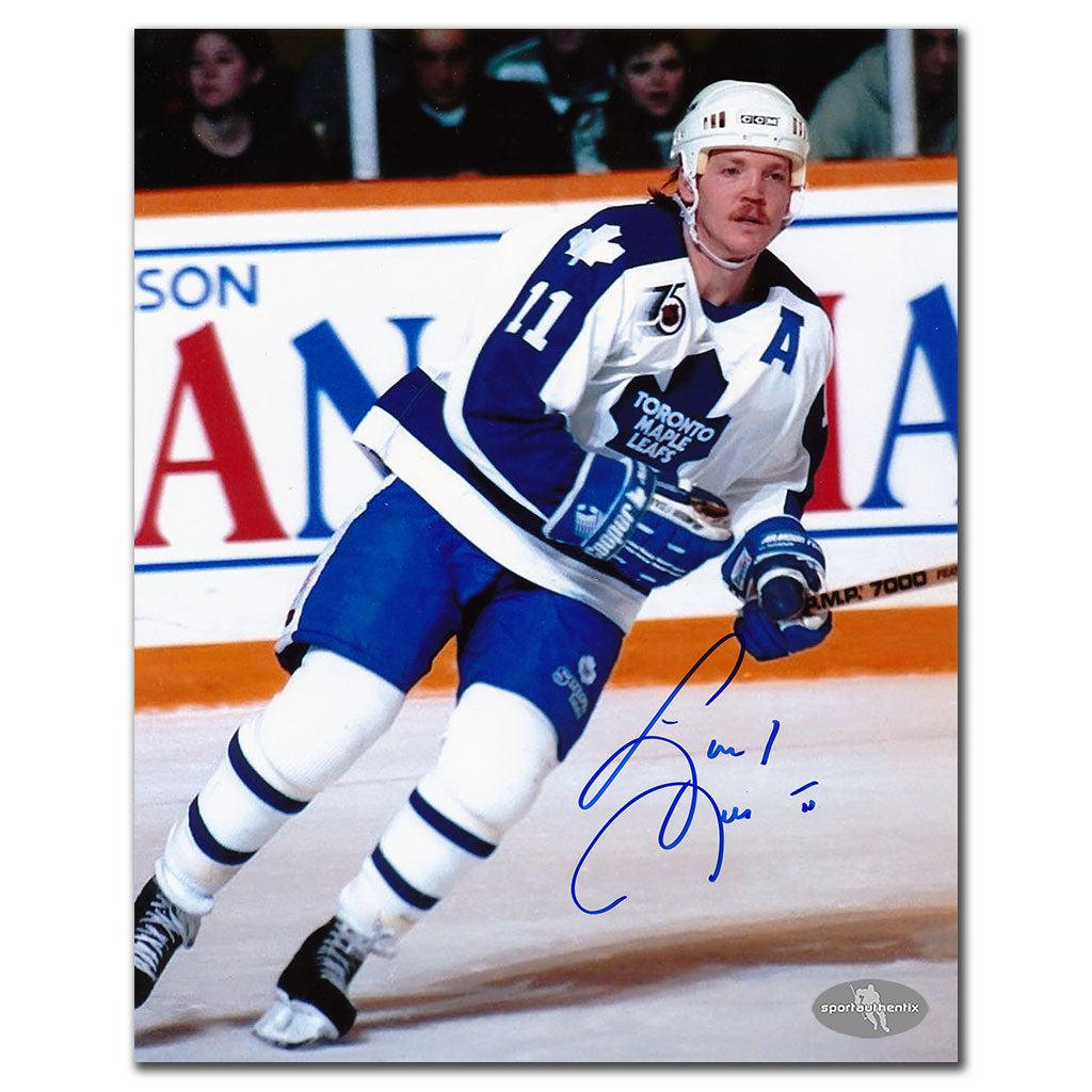 Gary Leeman Toronto Maple Leafs ACTION Autographed 8x10