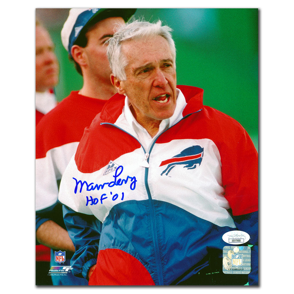 Marv Levy Buffalo Bills HOF Autographed 8x10 JSA COA
