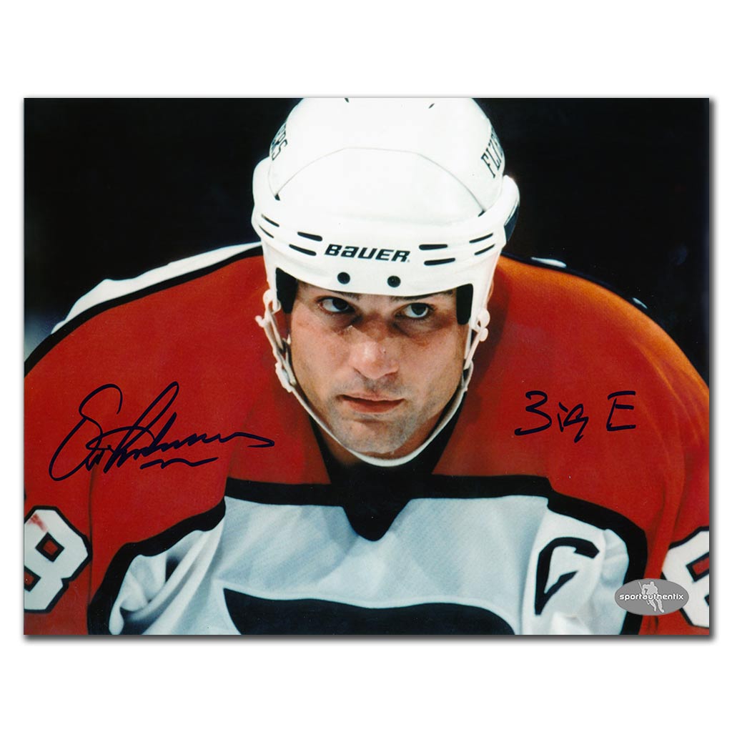 Eric Lindros Autographed Philadelphia Flyers 8x10 Photo - Big E Close-Up