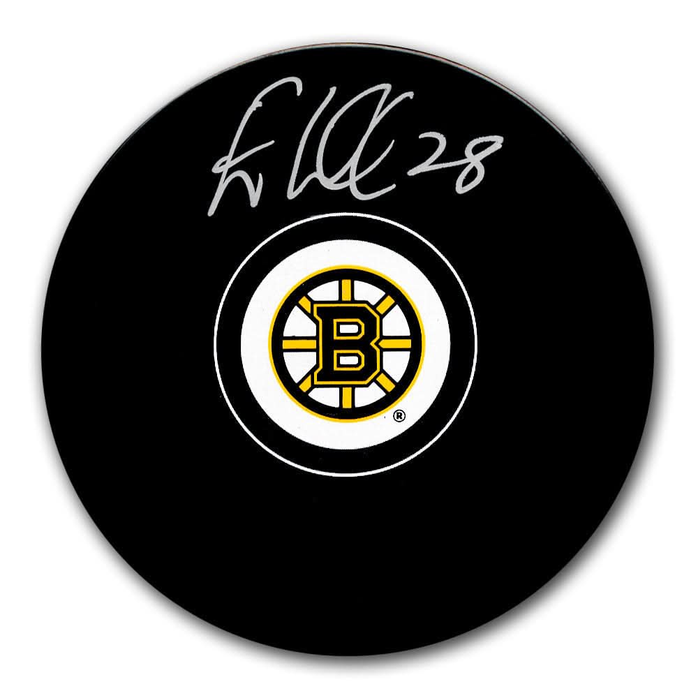 Authentic Elias Lindholm Boston Bruins Autographed Puck - SportAuthentix