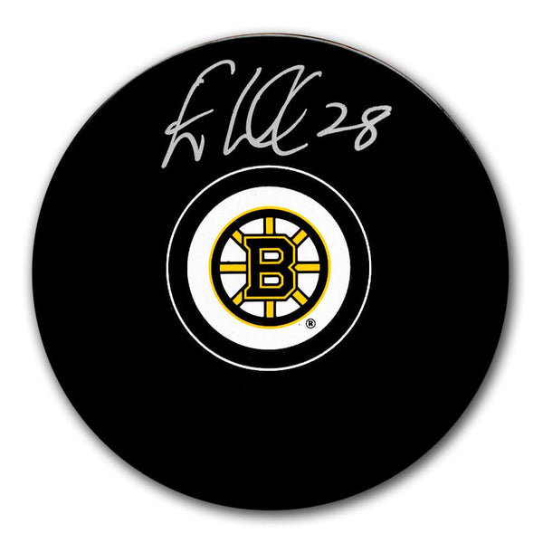 Authentic Elias Lindholm Boston Bruins Autographed Puck - SportAuthentix