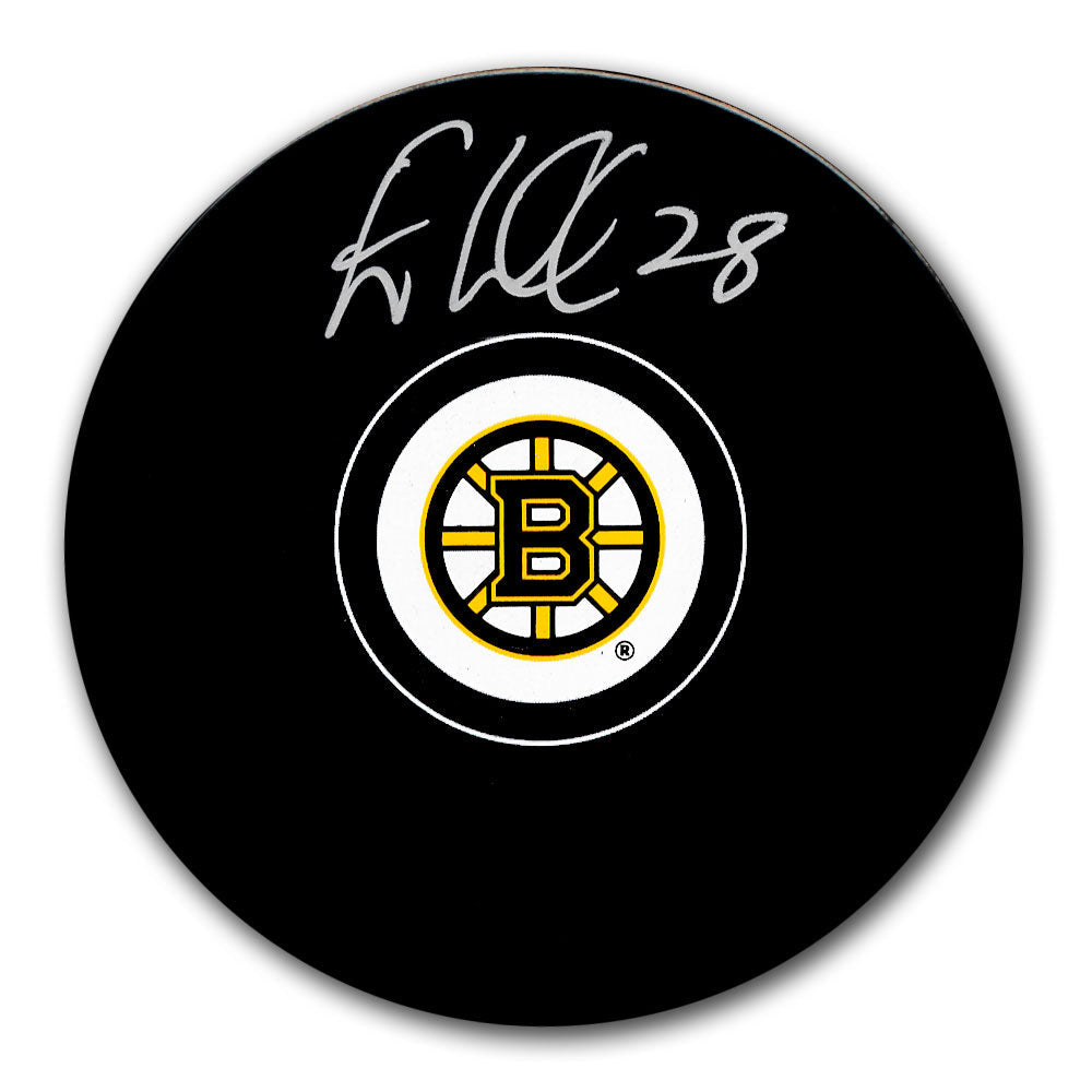 Elias Lindholm Boston Bruins Autographed Puck