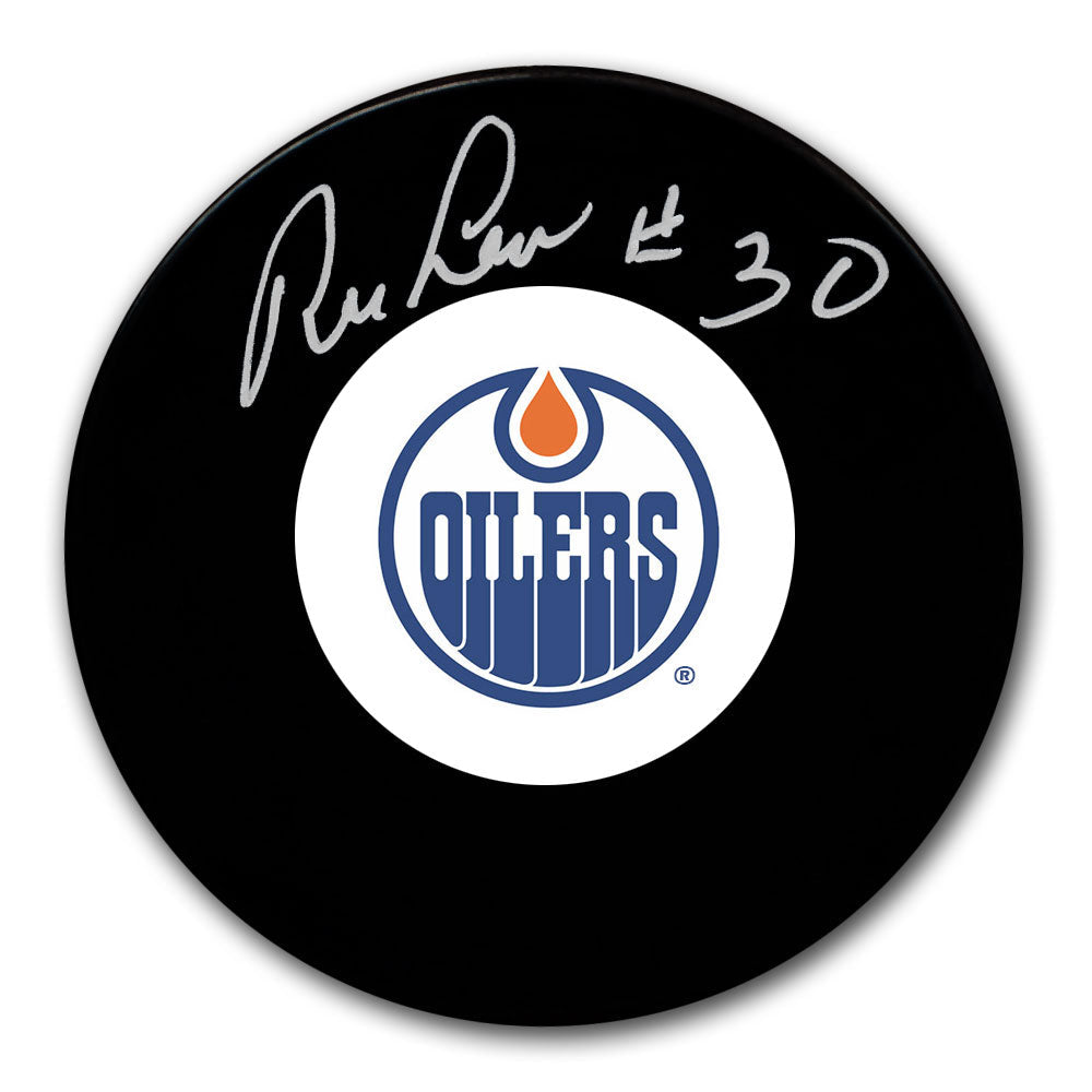 Ron Low Edmonton Oilers Autographed Puck - Sport Authentix Inc