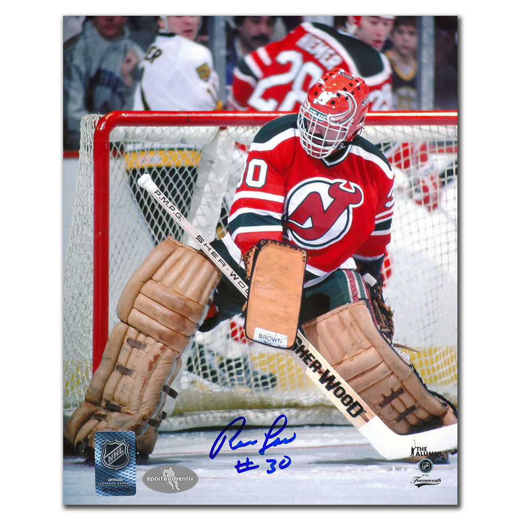 Ron Low New Jersey Devils ACTION Autographed 8x10