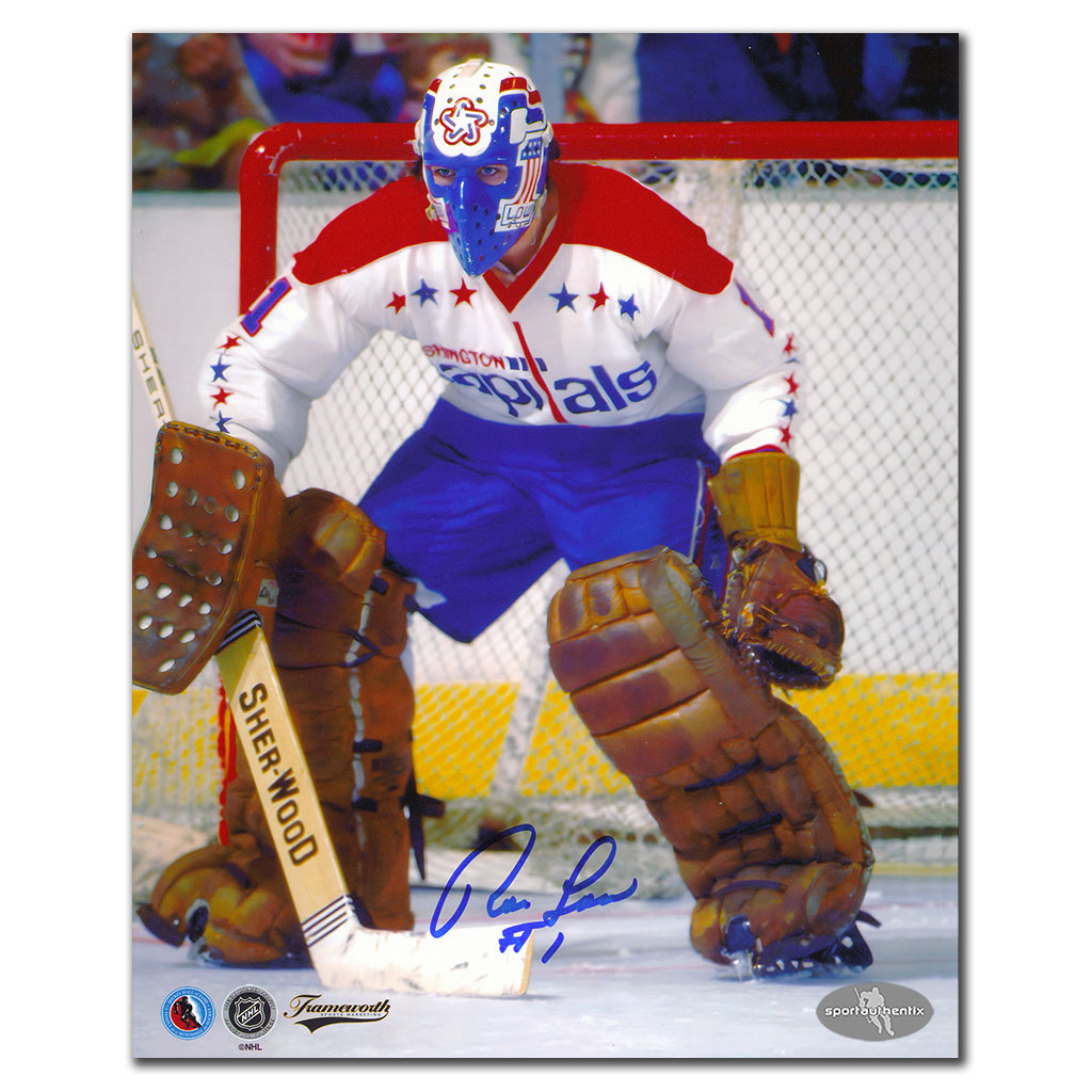 Ron Low Washington Capitals ACTION Autographed 8x10