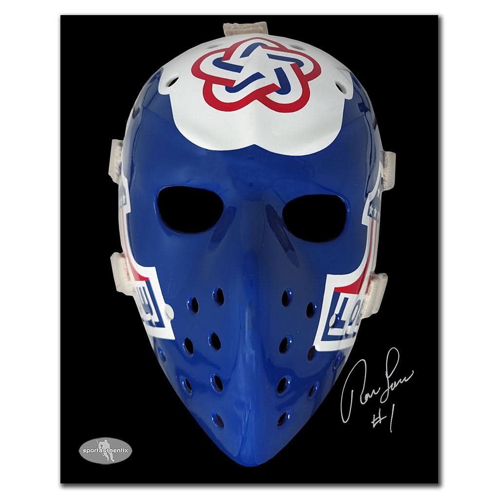 Authentic Ron Low Washington Capitals MASK Autographed 8x10 - SportAuthentix