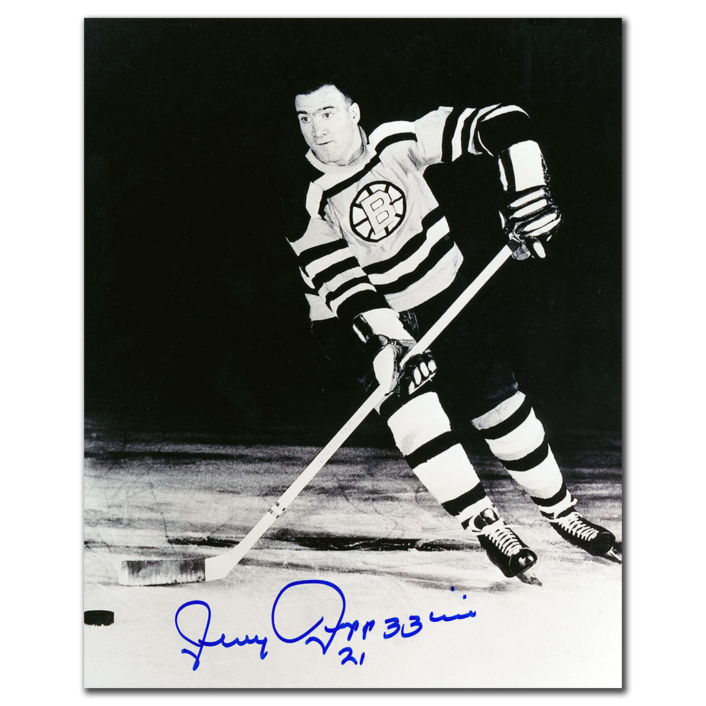 Jerry Toppazzini Boston Bruins Autographed 8x10 Photo - Sport Authentix Inc