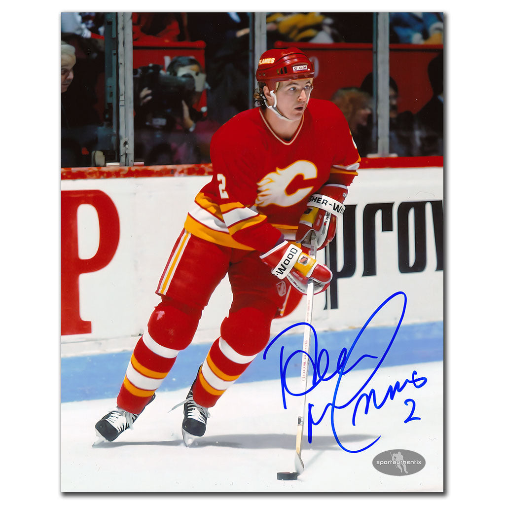 Al MacInnis Calgary Flames ACTION Autographed 8x10 - Sport Authentix Inc