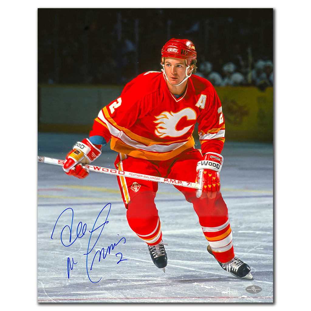 Al MacInnis Calgary Flames ACTION Autographié 16x20