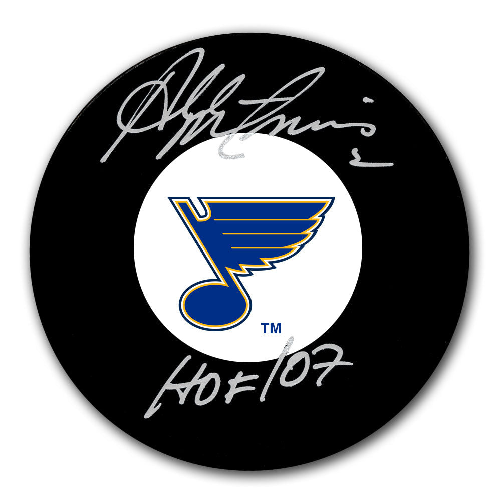 Al MacInnis St. Louis Blues HOF Autographed Puck - Sport Authentix Inc