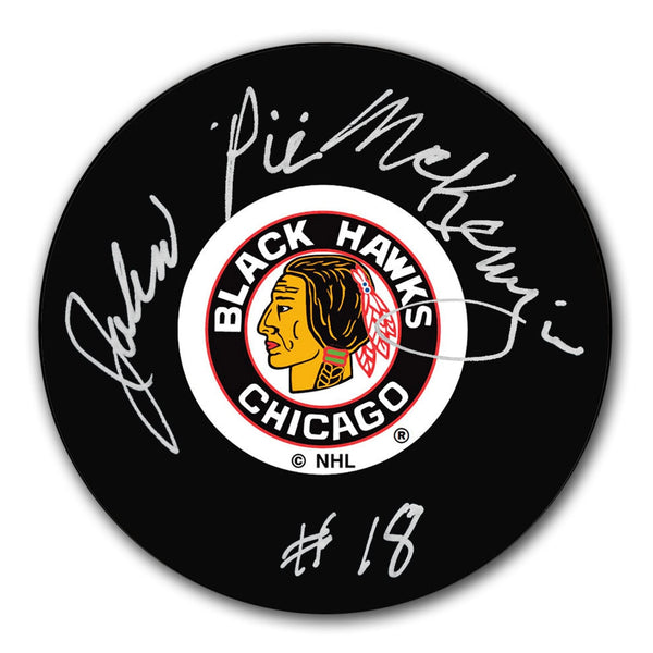 Authentic John McKenzie Chicago Blackhawks Autographed Puck - SportAuthentix