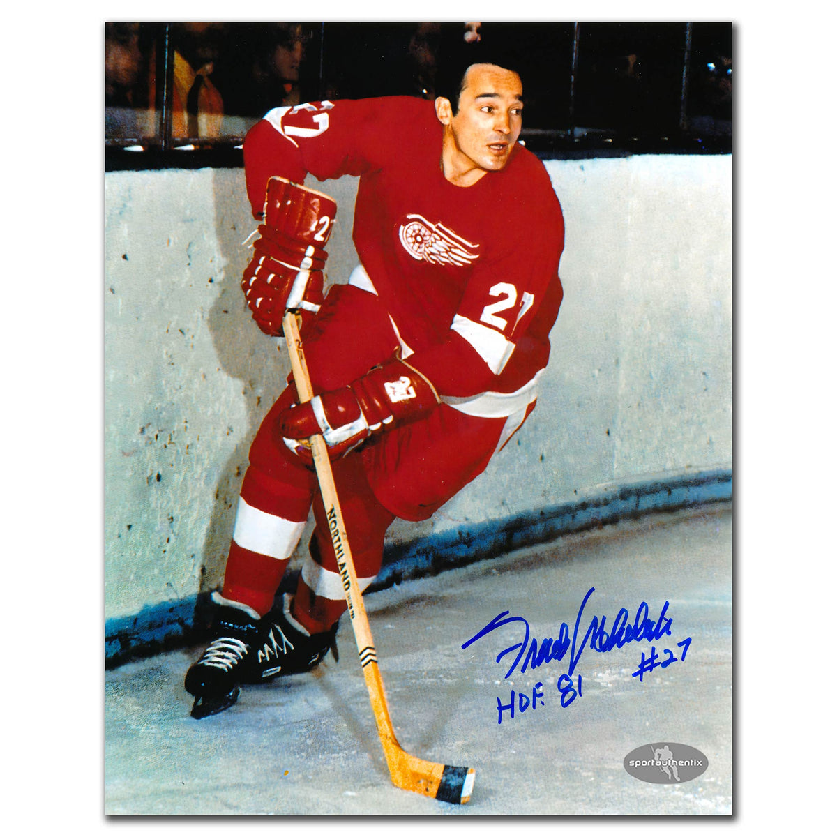 Frank Mahovlich Detroit Red Wings Breakout Autographed 8x10 - Sport Authentix Inc