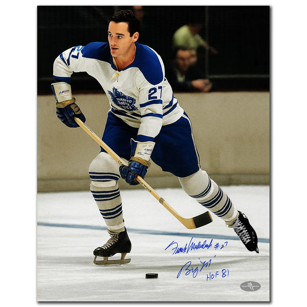 Frank Mahovlich autographed Toronto Maple Leafs 16x20 photo inscribed Big M and HOF 81