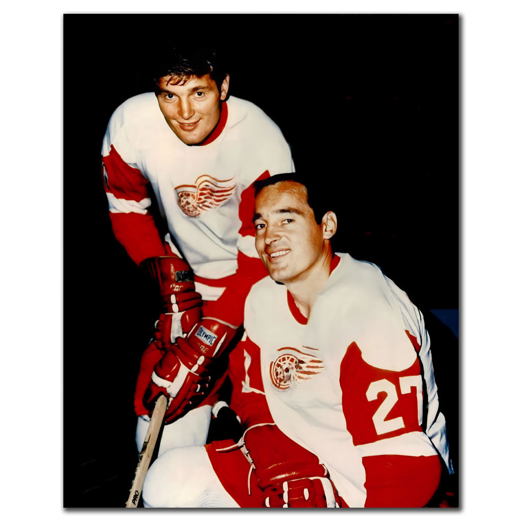 Pete & Frank Mahovlich Pre-Order Detroit Red Wings Autographed 8x10 (1)