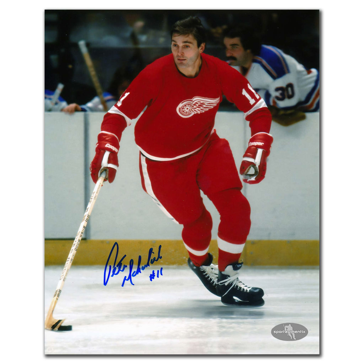 Authentic Pete Mahovlich Detroit Red Wings Autographed 8x10 - SportAuthentix