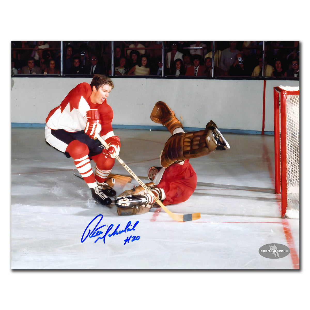 Pete Mahovlich Team Canada 1972 Summit Series Short-handed Goal Autographed 8x10 - Sport Authentix Inc