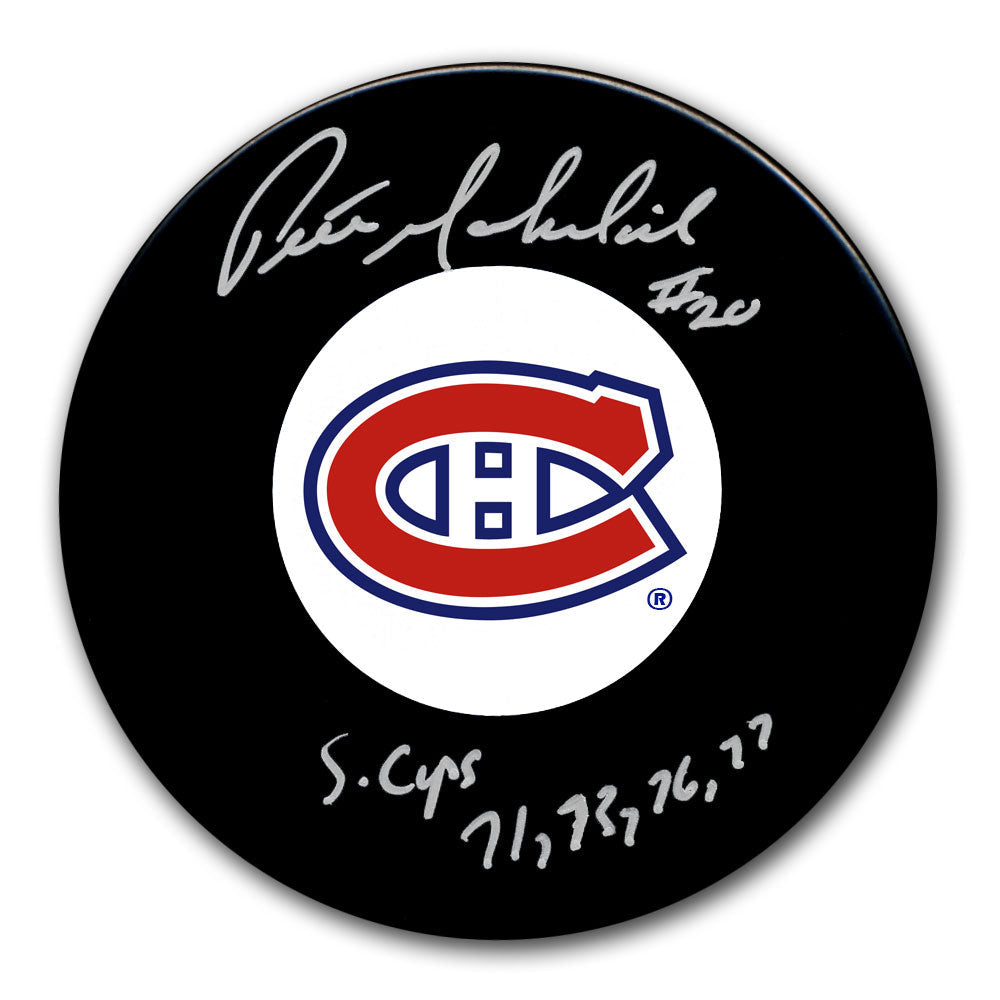 Pete Mahovlich Canadiens de Montréal SC Années Rondelle autographiée