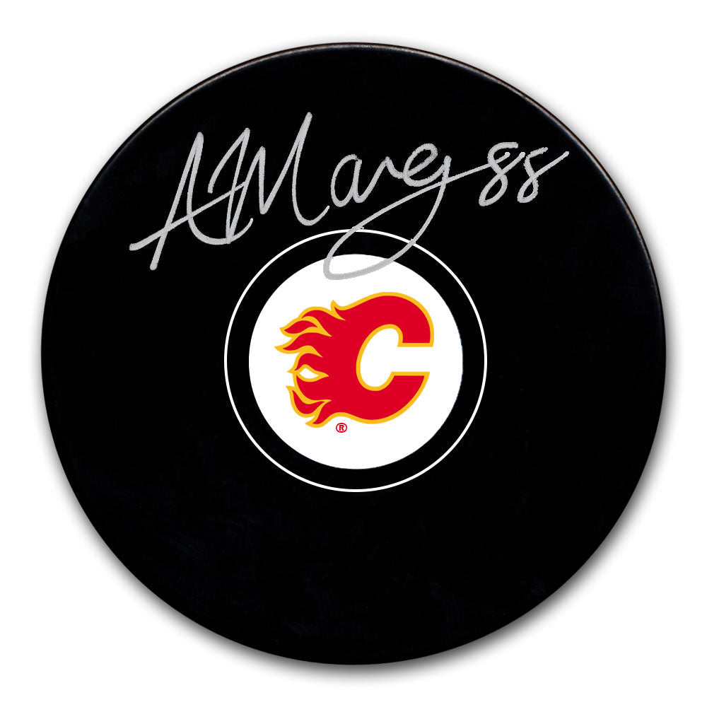 Andrew Mangiapane Calgary Flames Autographed Puck - Sport Authentix Inc