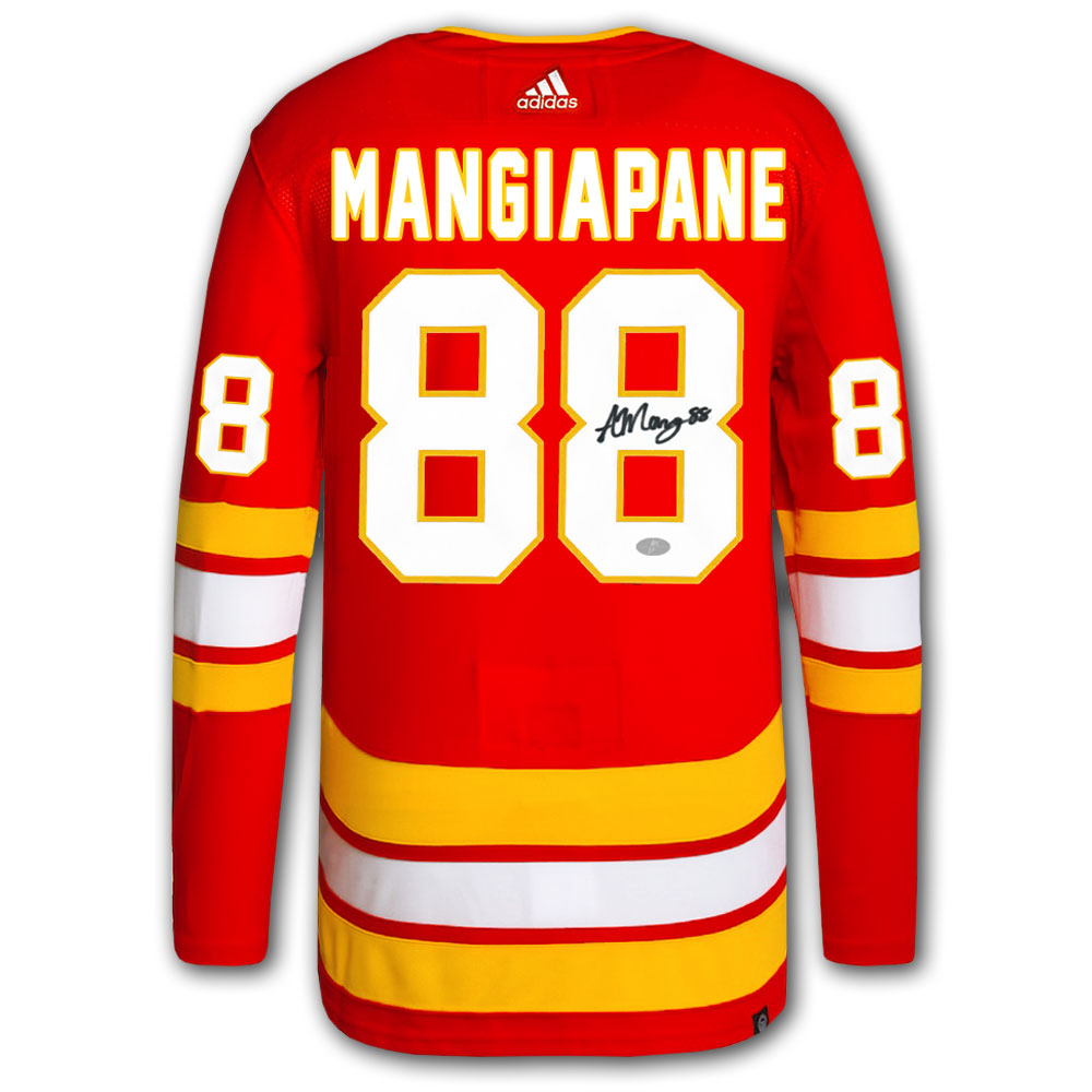 Maillot autographié Andrew Mangiapane des Flames de Calgary Adidas Pro