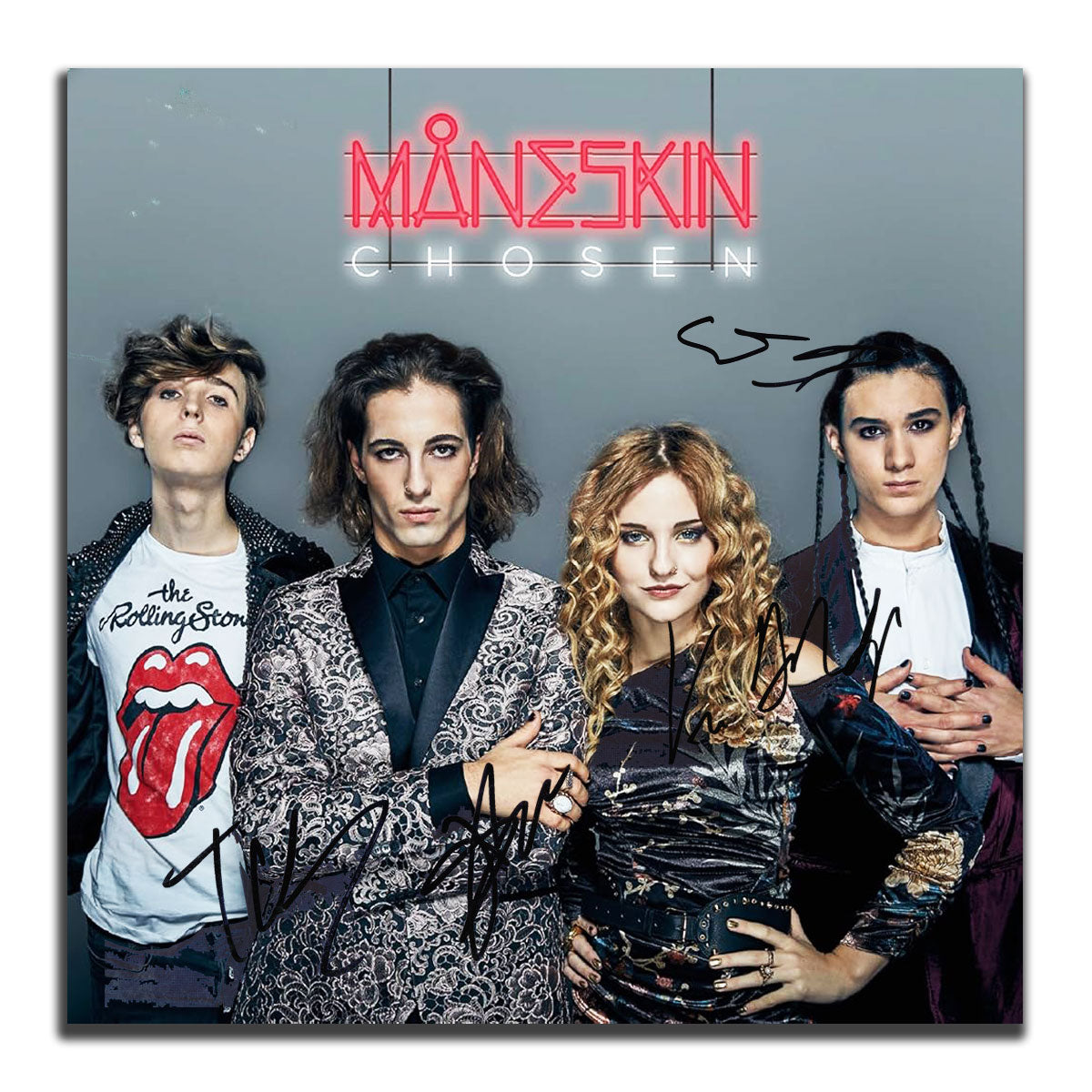 Album vinyle autographié CHOSEN signé par Maneskin Band