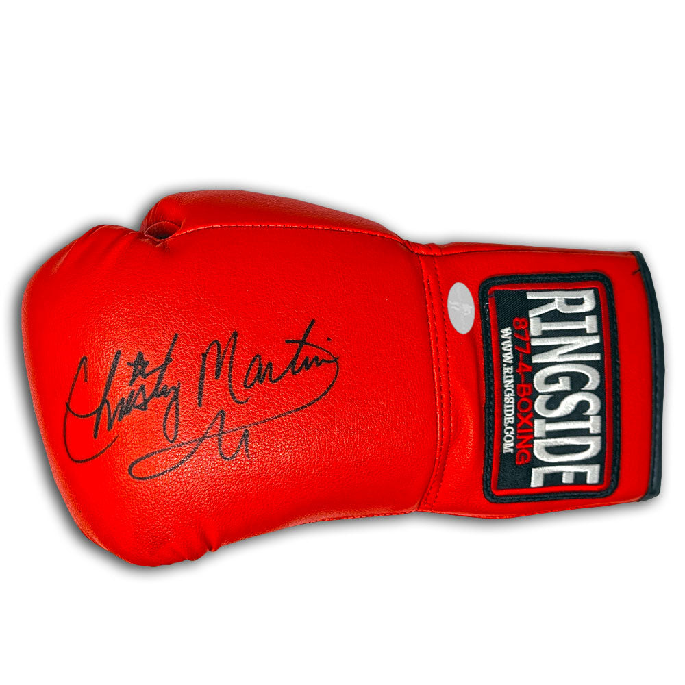 Gant de boxe autographié au bord du ring par Christy Martin