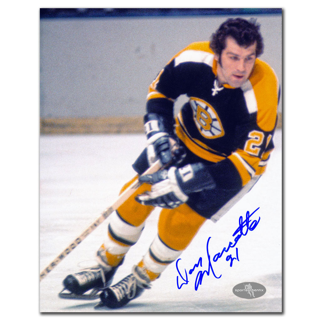 Don Marcotte Bruins de Boston dédicacé 8x10