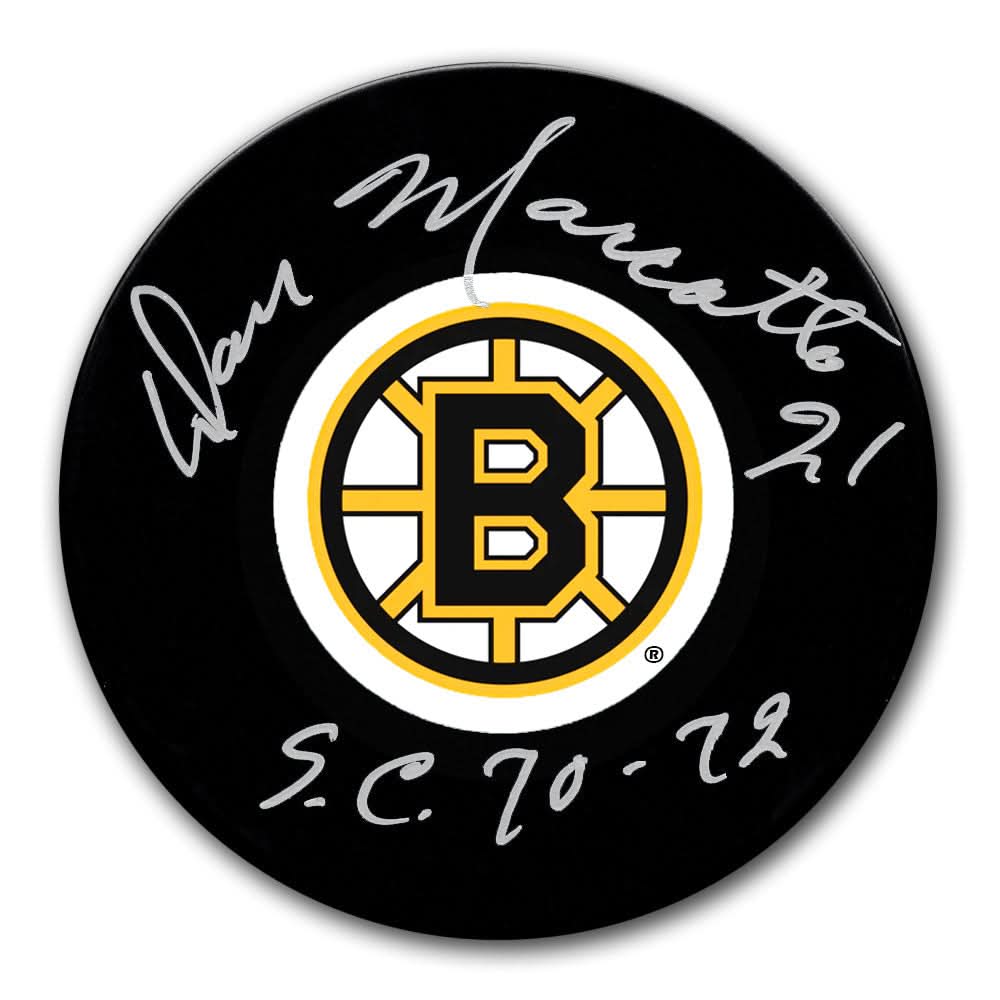 Authentic Don Marcotte Boston Bruins SC Years Autographed Puck - SportAuthentix