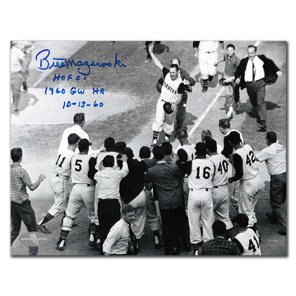 Authentic Bill Mazeroski Pittsburgh Pirates 1960 WS Game Winning HR Autographed 8x10 - SportAuthentix