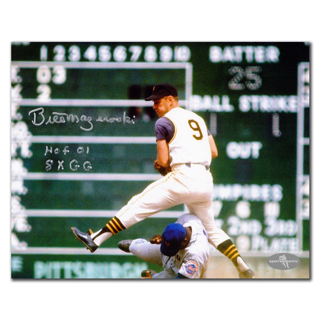 Bill Mazeroski Pittsburgh Pirates HOF FIELDING Autographed 8x10