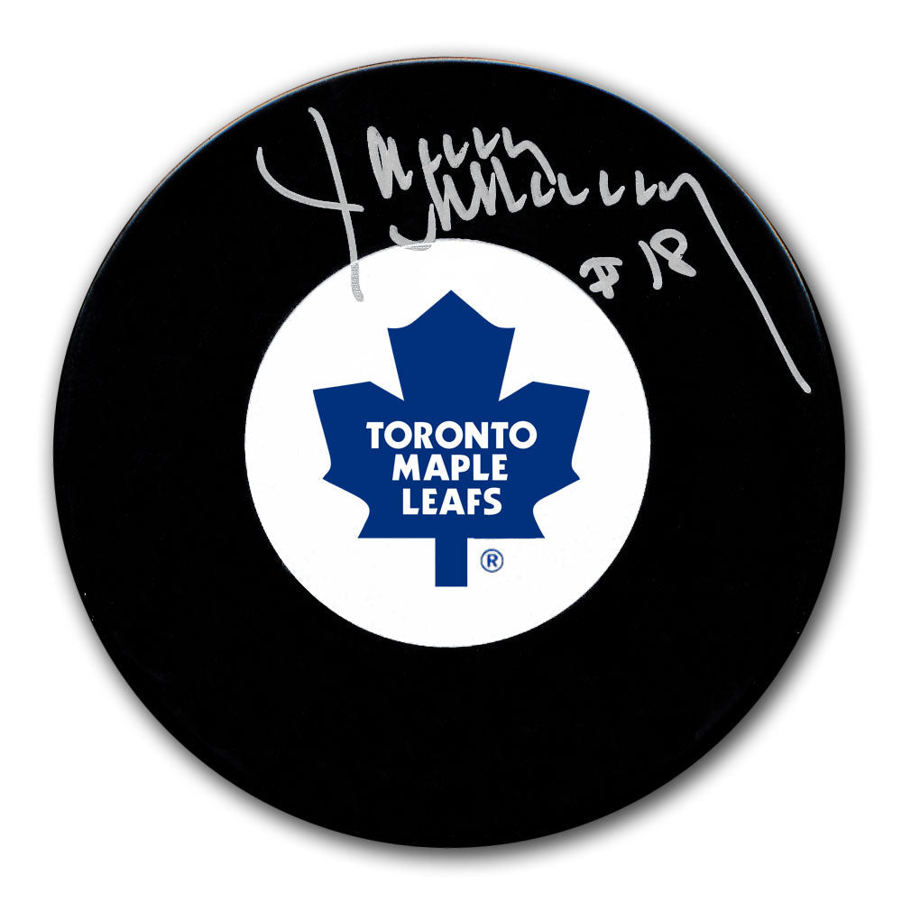 Rondelle autographiée des Maple Leafs de Toronto par Jim McKenny