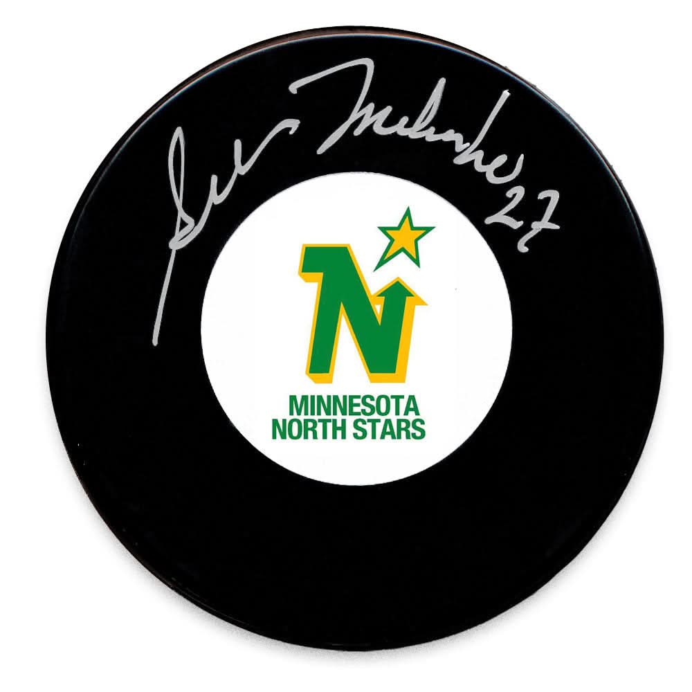 Authentic Gilles Meloche Minnesota North Stars Autographed Puck - SportAuthentix