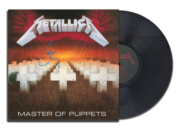 Lars Ulrich a signé Metallica MASTER OF PUPPETS Album vinyle autographié LP BAS COA