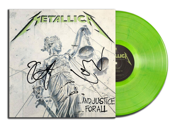Lars Ulrich Kirk Hammett Signed Metallica …AND JUSTICE FOR ALL Autographed Vinyl Album LP