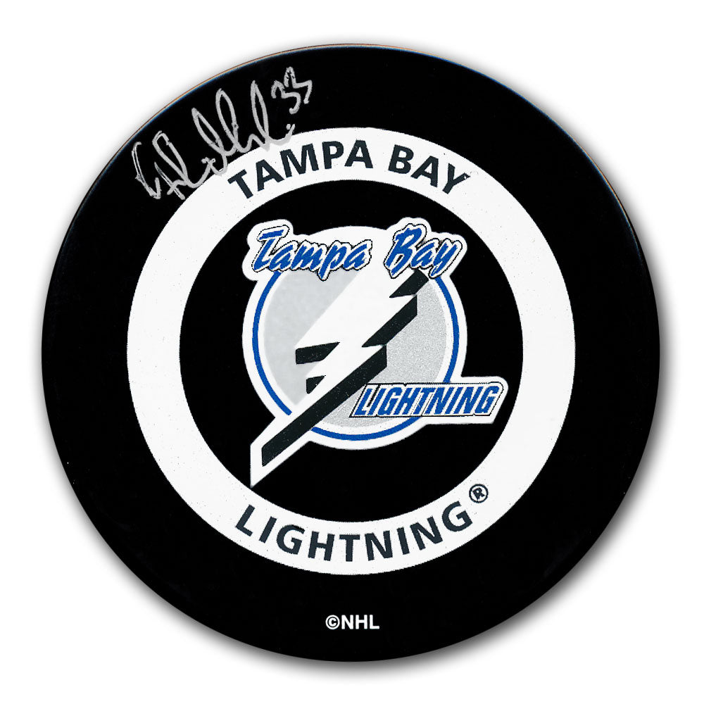 Fredrik Modin Rondelle de jeu officielle dédicacée du Lightning de Tampa Bay