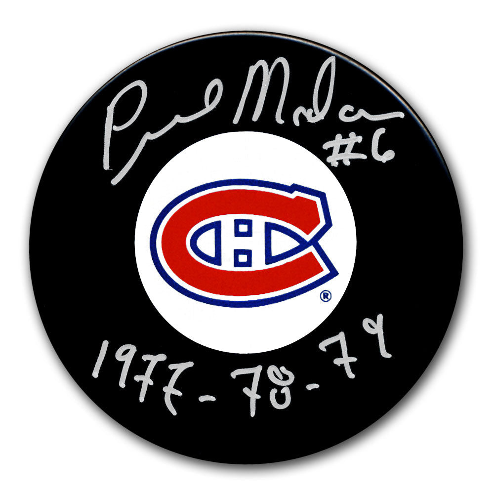 Pierre Mondou Montreal Canadiens SC Years Autographed Puck - Sport Authentix Inc